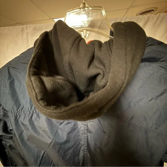 Hawk & Co NWT Navy Blue Hooded Jacket Sz Med Ret $150 - Picture 6 of 7